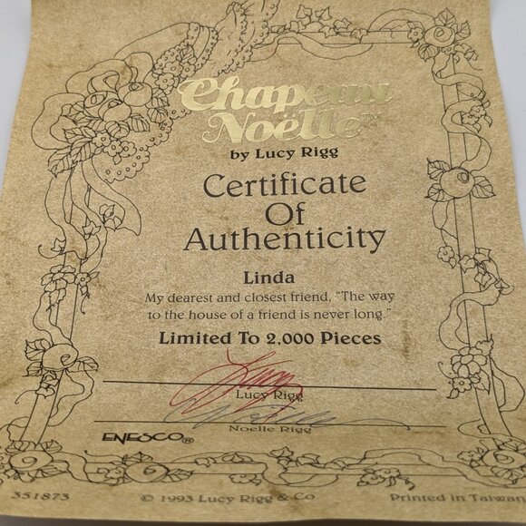 Chapeau Noelle by Lucy Rigg Linda Bear Tea Set Figurine 1993, Limited Edition - Picture 8 of 10